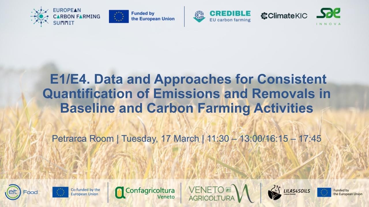 E1/E4. Data and Approaches for Consistent Quantification of Emissions and Removals | ECFS26