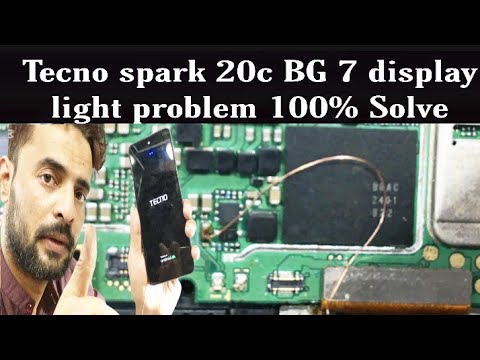 Tecno spark 20c BG 7 display light II 100%  solution video