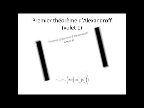 Espaces topologiques partie 47 : Premier théorème d'Alexandroff (volet 1)