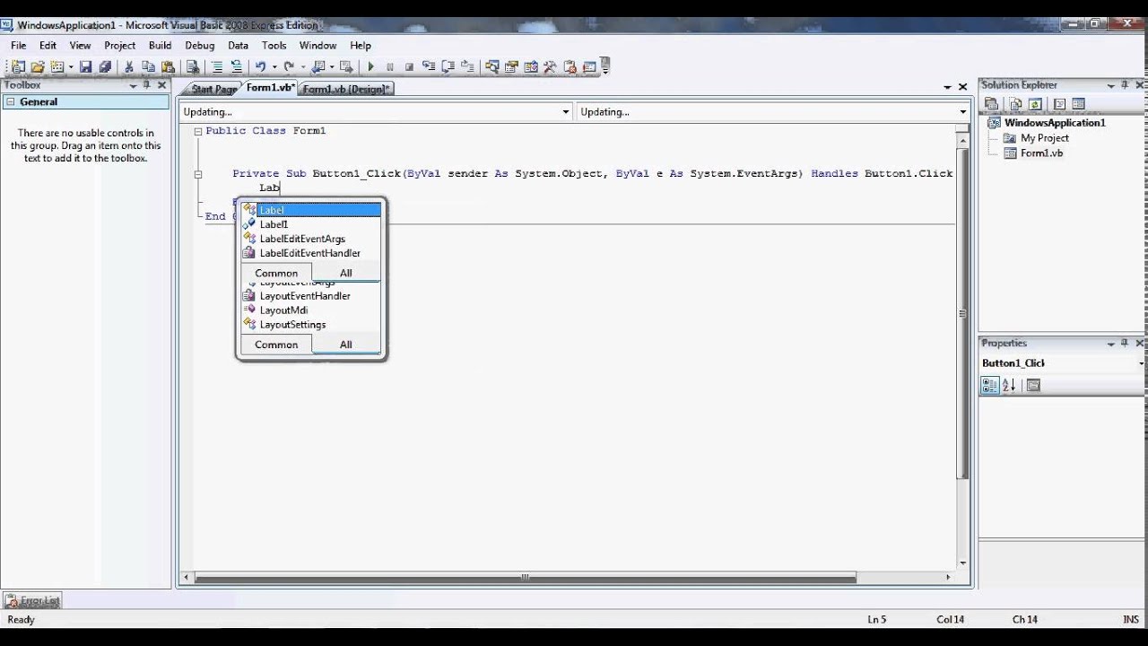 [Visual Basic] Episode 2 - Changing Colour with Code!