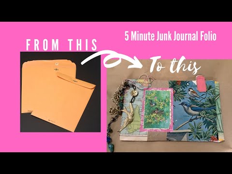 5 minute junk journal from envelopes to junk journal folio in just a few minutes.