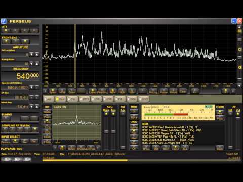 XESURF - Radio Zion (Mexico) 540kHz 8/16/15 23:58~PDT - ID and National Anthem