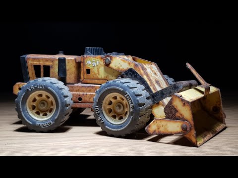 Restore Vintage Rusty Tonka Front End Loader || Kong Restoration DIY Restore Tonka Loader