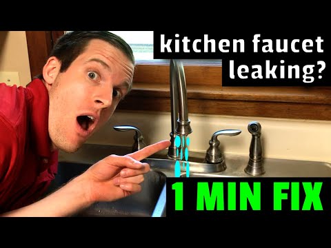 EASY FIX! Kitchen Faucet Leaking How to fix a leaky kitchen faucet in 1 minute