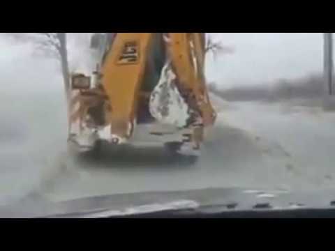 Blizzard conditions in Fedesti village, Vaslui county, Romania