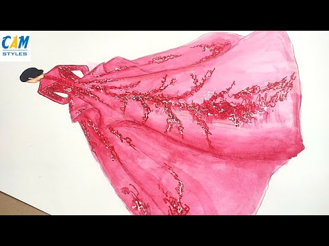 Watercolor Painting Dress