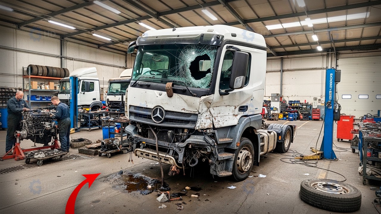 Man Rebuilds a WRECKED Mercedes-Benz Actros to PERFECTION |Full Build by @sebastianjedrzejczyk9597
