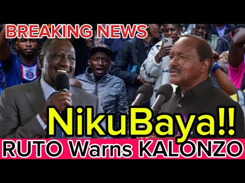 Kwisha‼️ PRESIDENT RUTO Forced TO WARN KALONZO MUSYOKA Again LIVE ON CAMERA Here Is THE REASON WHY