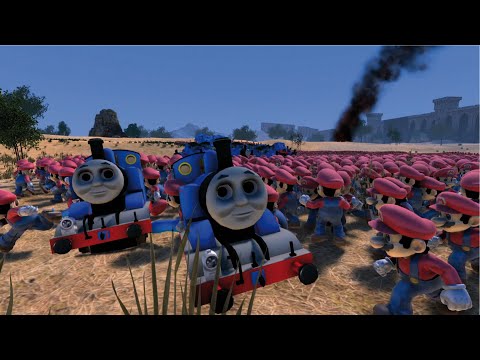 300 THOMAS ENGINE VS 25,000 MARIO - UEBS MODS - Ultimate Epic Battle Simulator
