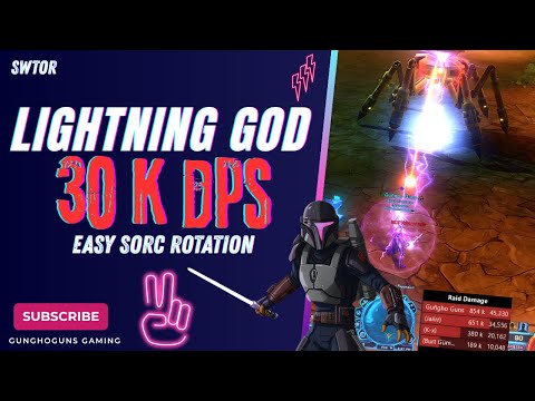 SWTOR 2025 Lightning GOD - 7.7 Sorcerer Full Build! Easy 30K+ DPS Build & Rotation!