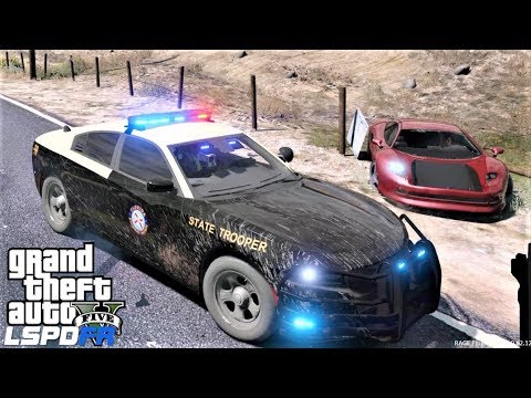 GTA 5 LSPDFR Florida Highway Patrol High Speed Chase With Spike Strips & Pit Maneuver