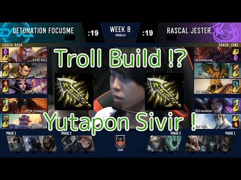 DFM(Yutapon シヴィア) VS RJ(Hollis アジール) - LJL 2019 Spring Week 8 Game 3