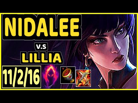 CINKROF (NIDALEE) vs LILLIA - 11/2/16 KDA JUNGLE GAMEPLAY - EUW Ranked GRANDMASTER