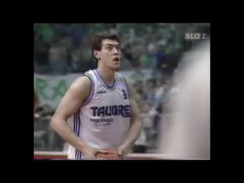 EUROPEAN CUP: 1994 final - Olimpija Ljubljana vs Taugres Baskonia (Horvat 33p+5r, Bannister 32p+11r)