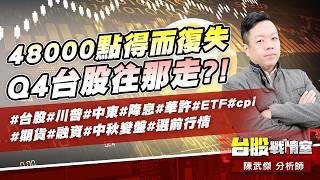 48000點得而復失，Q4台股往那走?!#台股#川普#中東#降息#華許#ETF #cpi#期貨#融資#中秋變盤#選前行情｜小武哥投資事務所｜陳武傑 (圖)