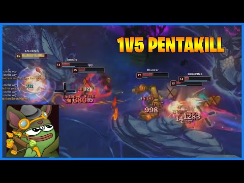 RATIRL INSANE 1v5 Pentakill - LoL Daily Moments