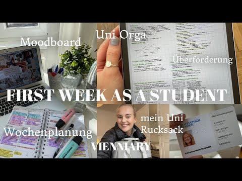 ERSTE UNI WOCHE I Wochenplanung, Uni Orga, Überforderung, Moodboard, mein Uni Rucksack I Kathamariie