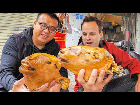 EXTREME Street Food in China - WHOLE Lamb Head (HALAL) + MOST INSANE Chinese Street Food in China!
