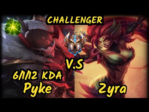 Winter (PYKE) vs ZYRA - 6/1/12 KDA BOTTOM SUPPORT CHALLENGER GAMEPLAY - NA