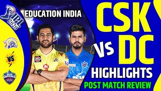 CSK Vs DC Full Match Highlights | DC vs CSK match 2020 | chennai super kings vs delhi capitals