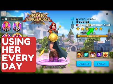 BOUDICA commander spotlight v 2.0 - using her every day - all you need to know - Rise of Kingdoms