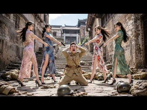 4 Stunning Female Agents Set Trap After Trap,Corner Japanese Colonel in an Alley,Kill in One Strike!