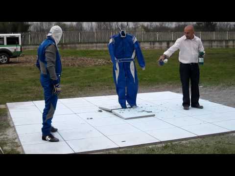 Prova del fuoco tuta Sparco -