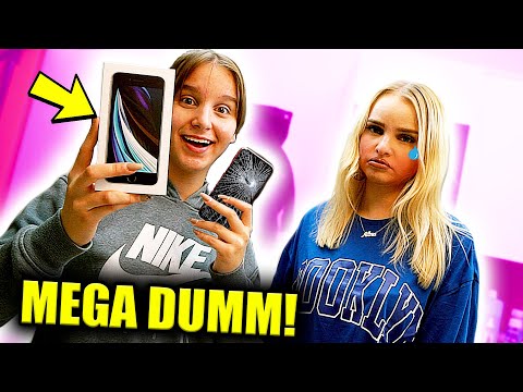 Schwester macht iPhone KAPUTT und bekommt ein NEUES ! 🤨 (schon wieder) - Celina