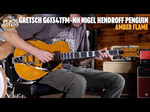 Gretsch G6134TFM-NH Nigel Hendroff Signature Penguin Amber Flame image 12