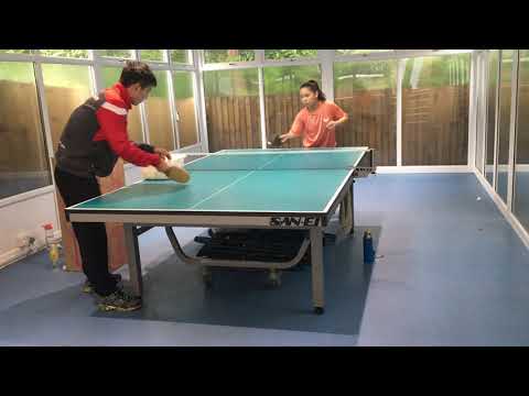 Jiawang Song training Anna Hursey; Cardiff, Wales, September 2018