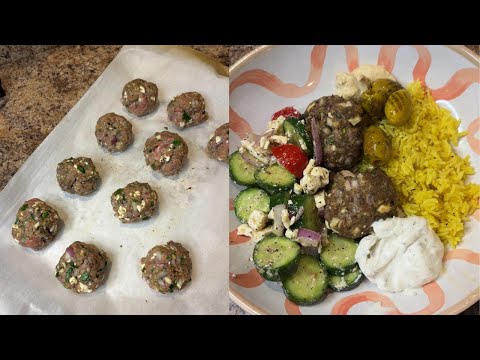 How to Make Greek Turkey Meatballs and Greek Salad Recipe