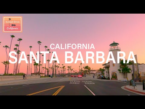 "American Riviera" Beautiful Sunset Drive in Santa Barbara, California | June 2022🌴🌆🚙