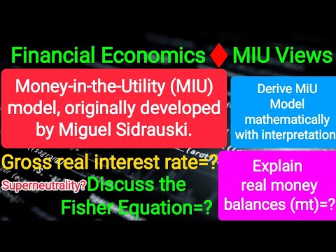 Thumbnail for Money-in-the-Utility(MIU)model,developed by Miguel Sidrauski.Fisher Equation?What's Superneutrality? by Miguel Sidrauski