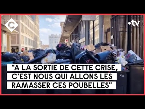 Éboueurs : la grève reconduite - Le 5/5 - C à Vous - 14/03/2023