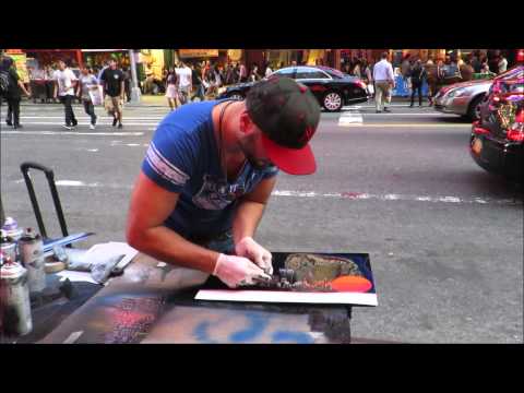 spray paint art new york space printer