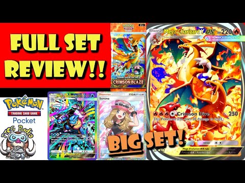 Crimson Blaze Complete Set Review! BIG New Pokémon TCG Set! Mega Charizard! EVERY Important Card!