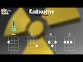 Radioactive - Ukulele play along (Am, C, F, D, and G)
