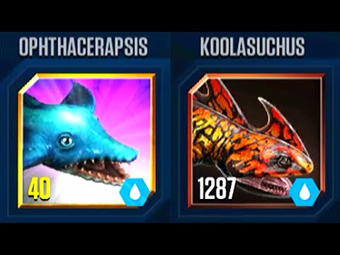 OPHTHACERAPSIS VS KOOLASUCHUS | JURASSIC WORLD THE GAME