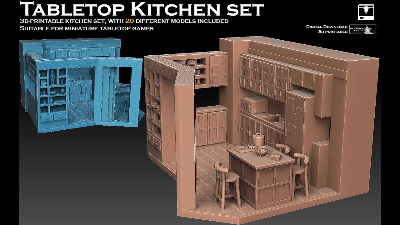 Kitchen Set 3D Print Model