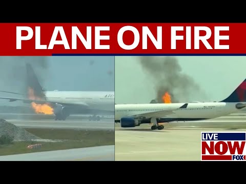 Video | WATCH: Plane engine fire at Orlando airport | LiveNOW from FOX