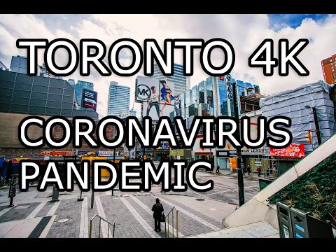 TORONTO STREETS 4K Coronavirus Pandemic - March 20, 2020