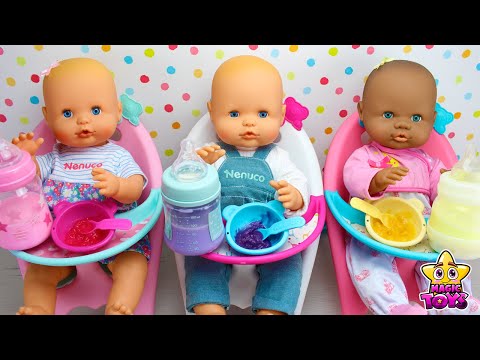 Como preparar la PAPILLA y el BIBERÓN de tu Bebé NENUCO por 🌈 COLORES y SABORES