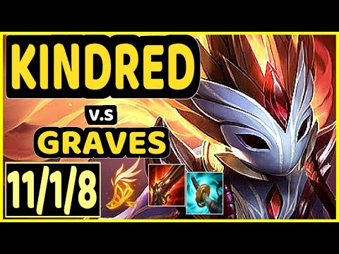 HY0G4 (KINDRED) vs GRAVES - 11/1/8 KDA JUNGLE CHALLENGER GAMEPLAY - BR