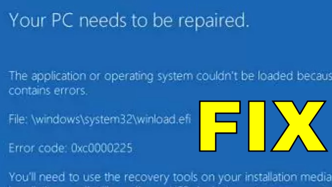Fix Winload.efi Is Missing or Corrupt UEFI In Windows 10