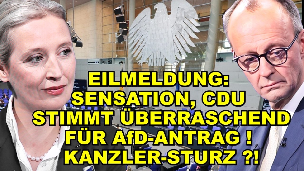EIL: CDU STIMMT FÜR AfD-Antrag! Merz-STURZ?