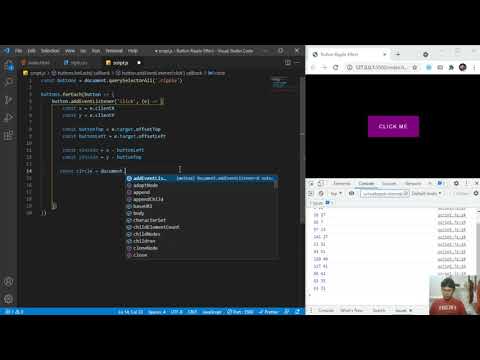 Button With Ripple Effect In Javascript Coding Timelapse