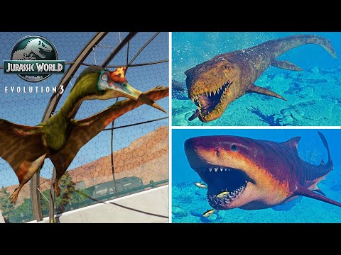 ALL MARINE & AERIAL DINOSAURS in Jurassic World Evolution 3