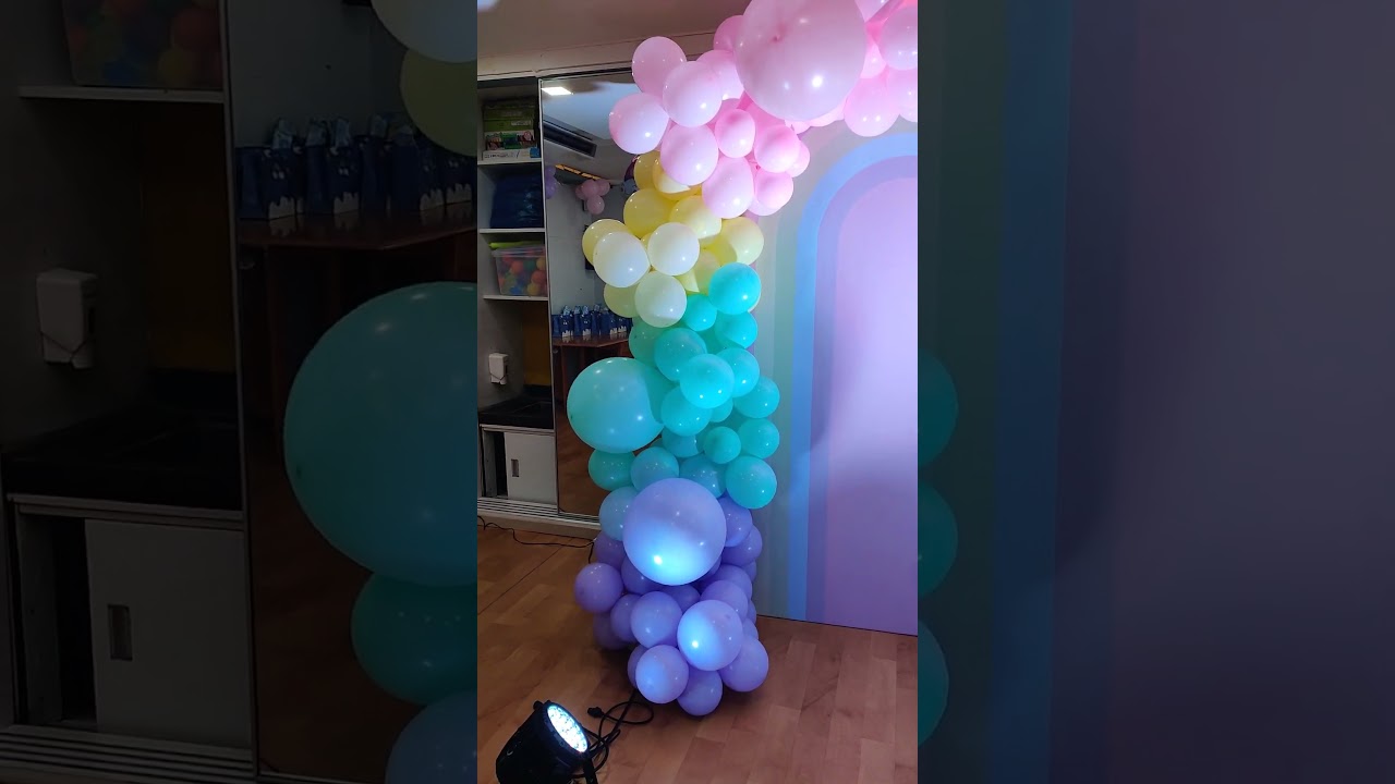 Rainbow theme party Birthday Decorations #short #viral