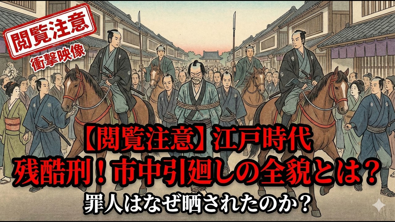 【閲覧注意】江戸時代の刑罰「市中引廻し」罪人はなぜ街を引廻されたのか