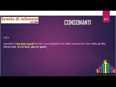 21^ lezione - Consonanti (2^ parte) - V